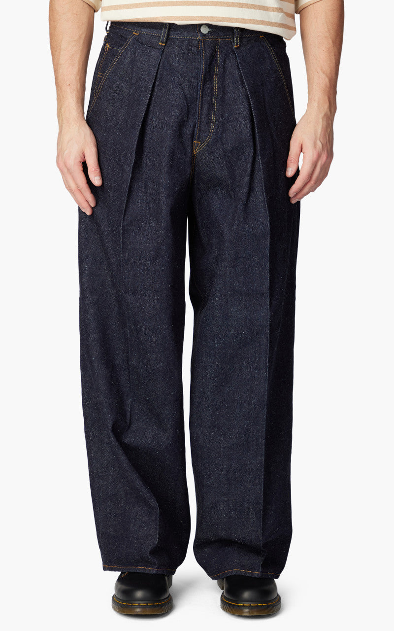 Markaware Pleated Wide Denim Indigo