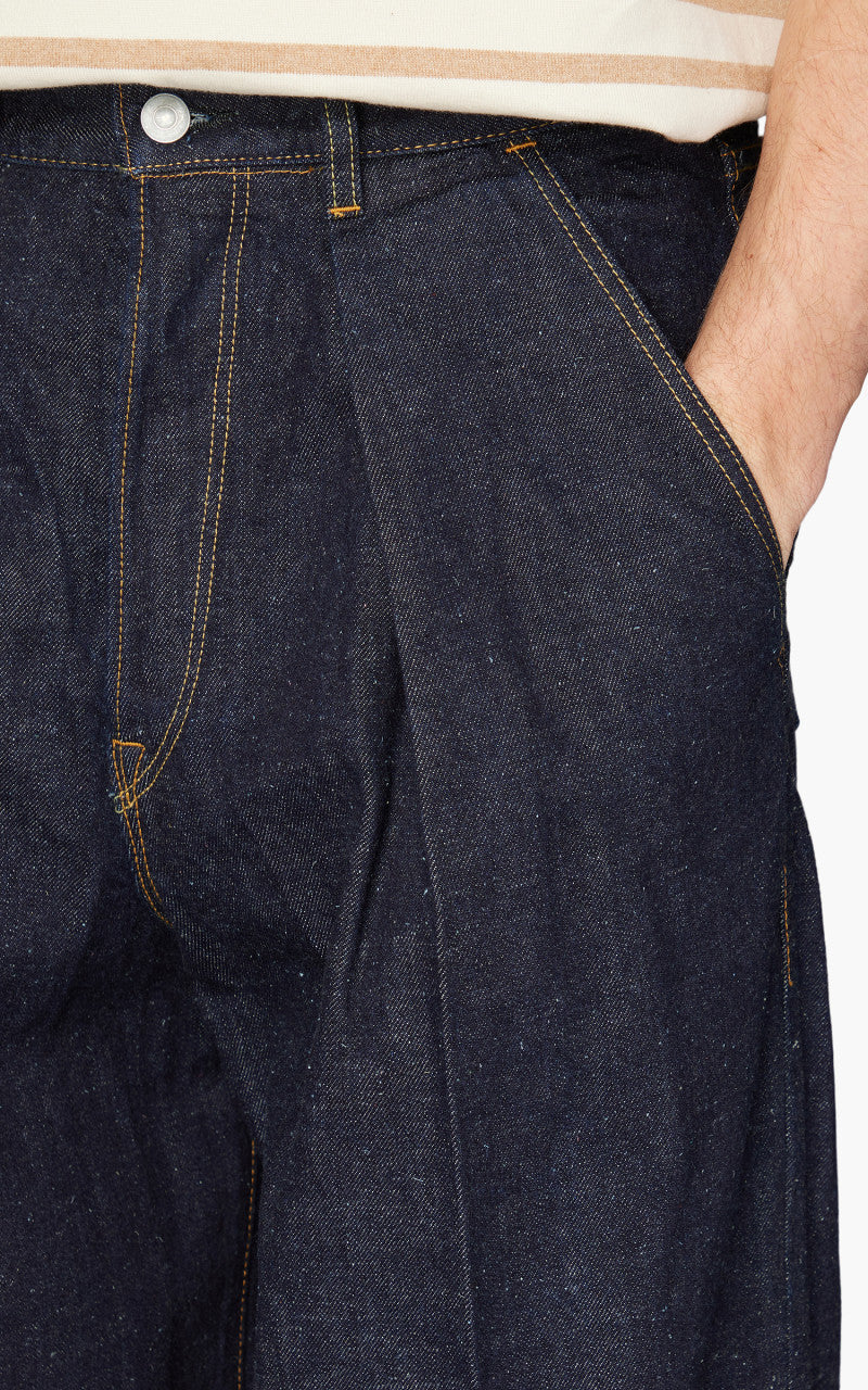 Markaware Pleated Wide Denim Indigo