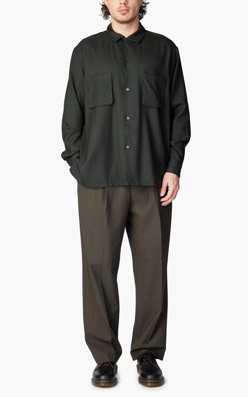 Markaware Viyella Open Collar Shirt Blue Gray