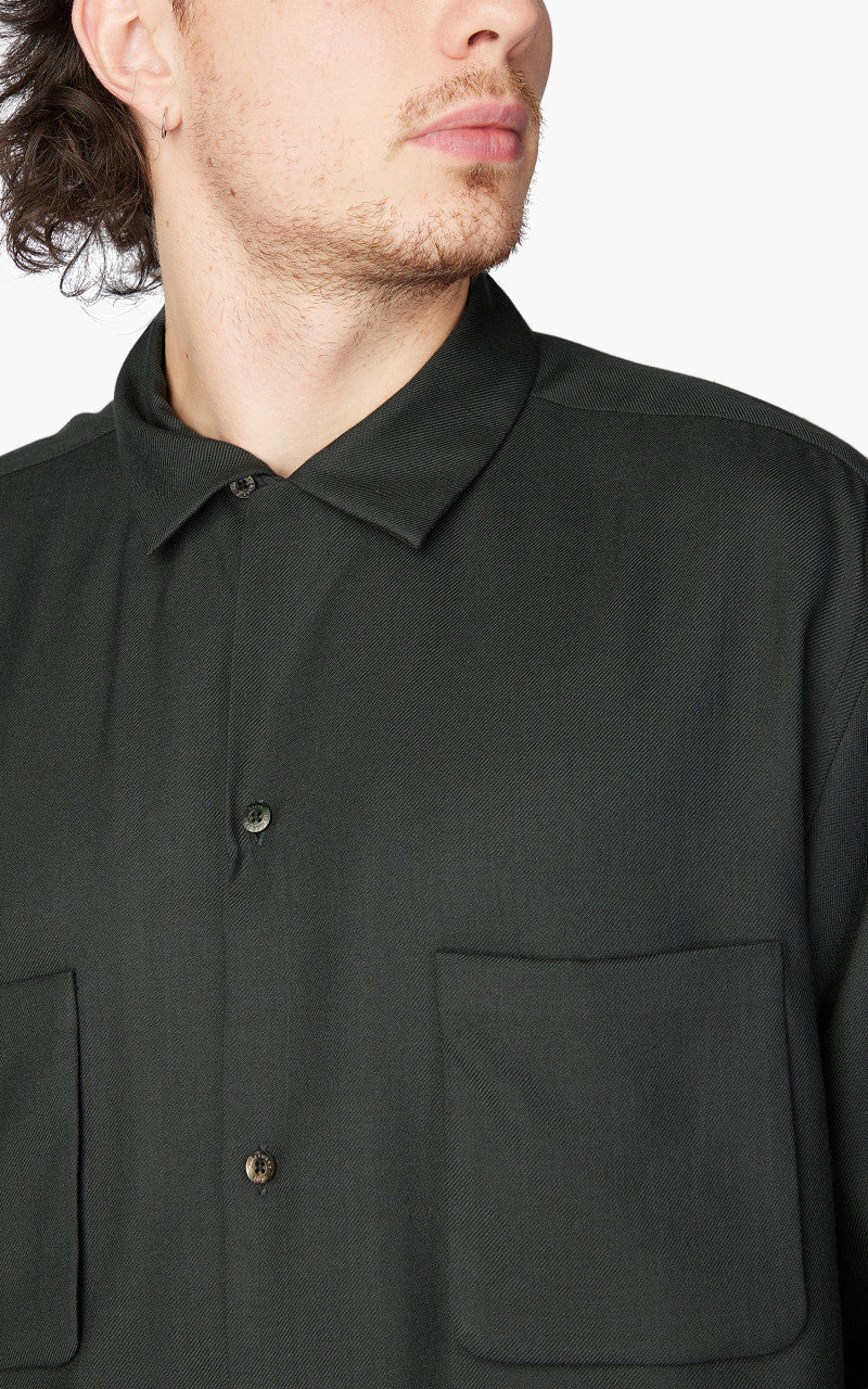 Markaware Viyella Open Collar Shirt Blue Gray