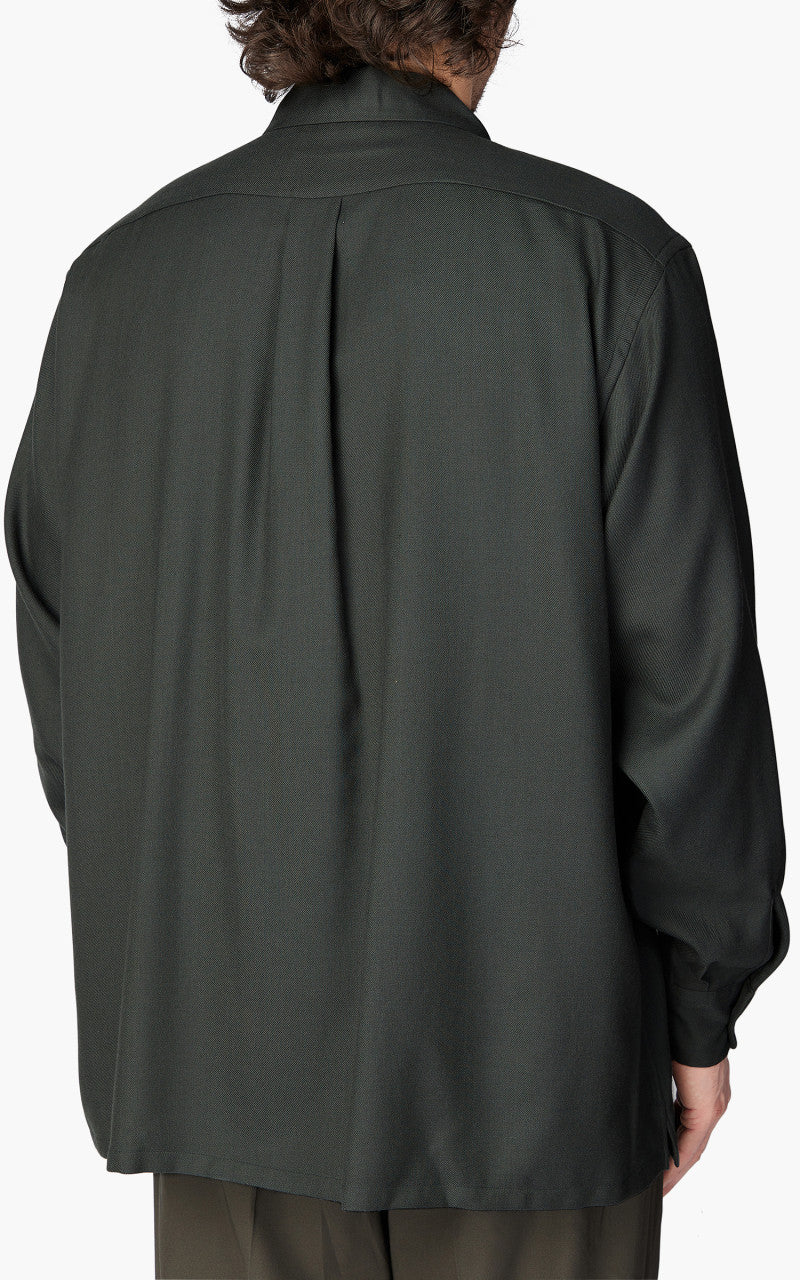 Markaware Viyella Open Collar Shirt Blue Gray