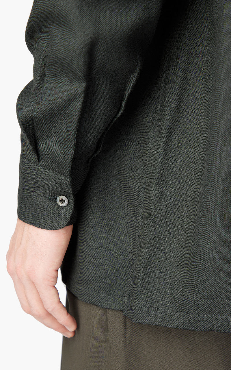 Markaware Viyella Open Collar Shirt Blue Gray