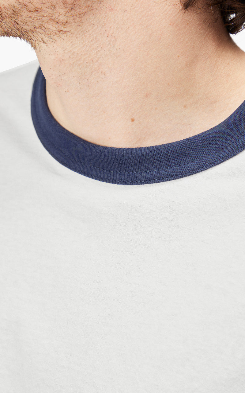 Markaware 'Marka' Ringer Baseball Tee L/S White