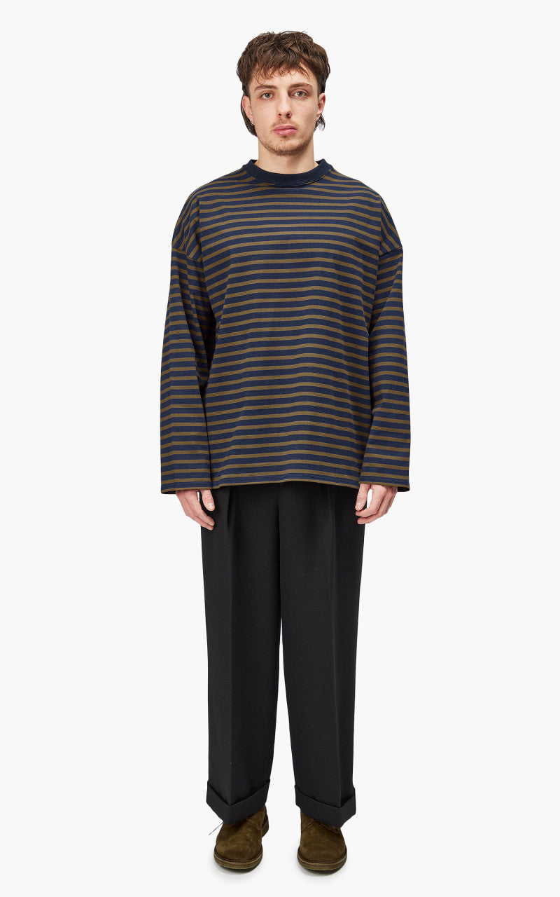 Markaware 'Marka' Oversize Tee L/S Navy/Brown