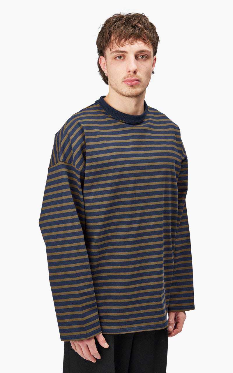 Markaware 'Marka' Oversize Tee L/S Navy/Brown