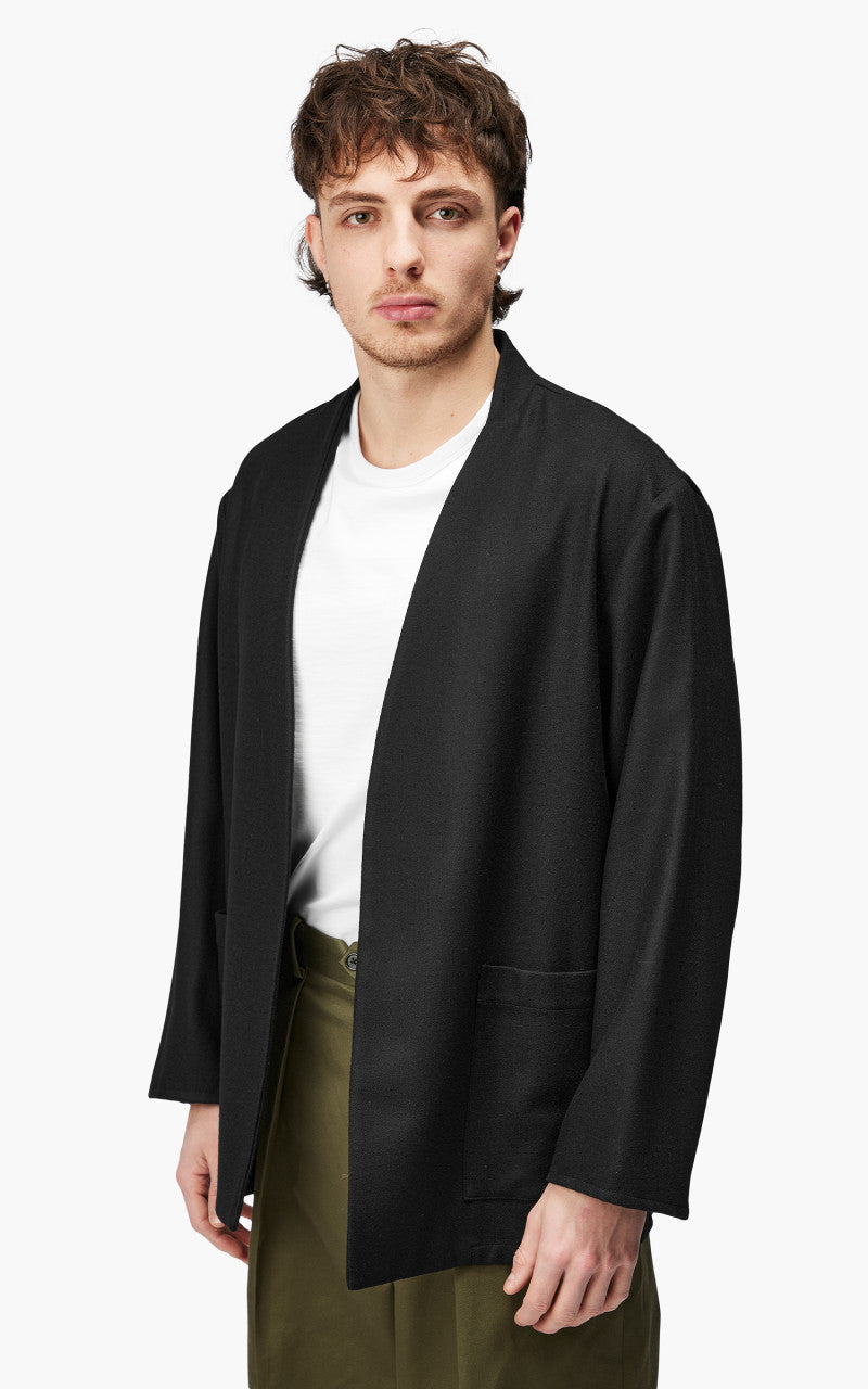 Markaware 'Marka' Lapeless Shirt Jacket Black