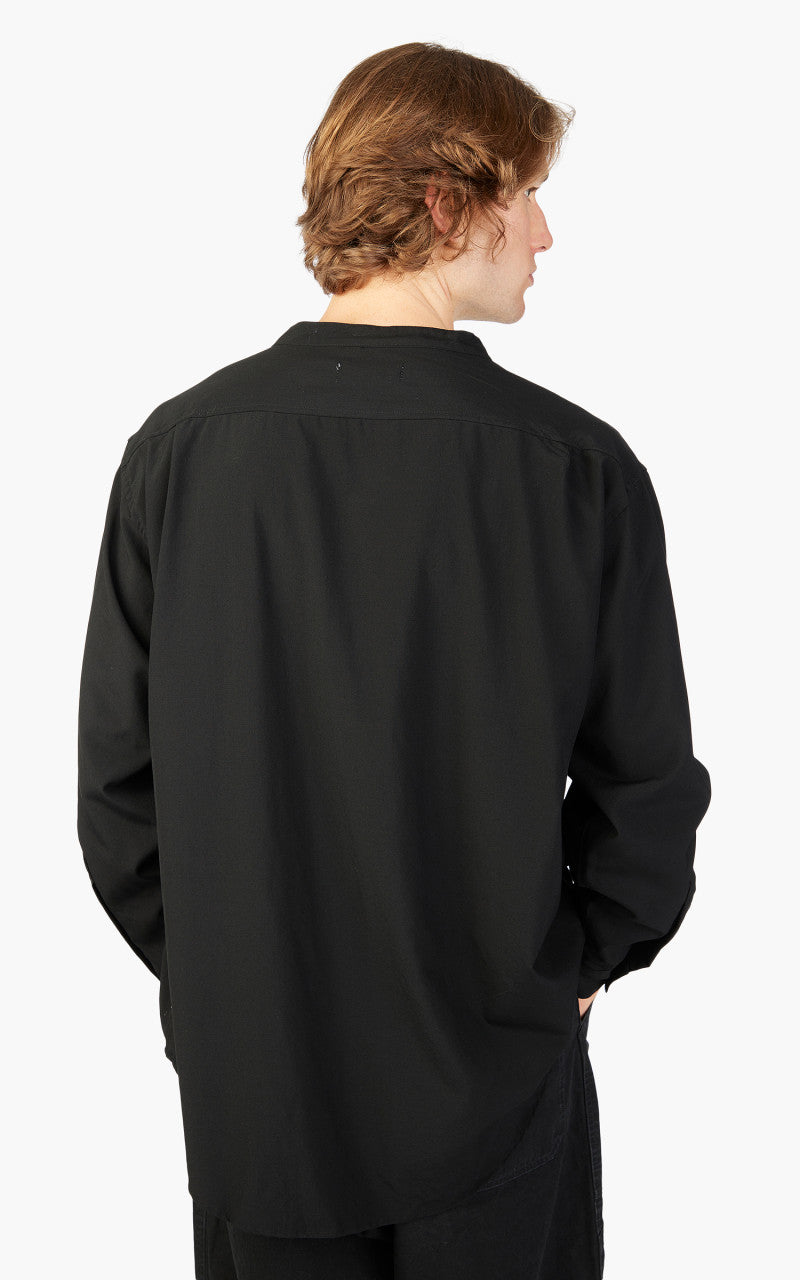 Markaware 'Marka' Band Collar Skipper Shirt Black