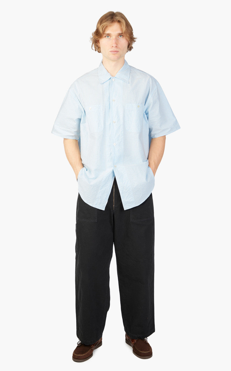 Markaware 'Marka' Work Shirt S/S Saxe Stripe