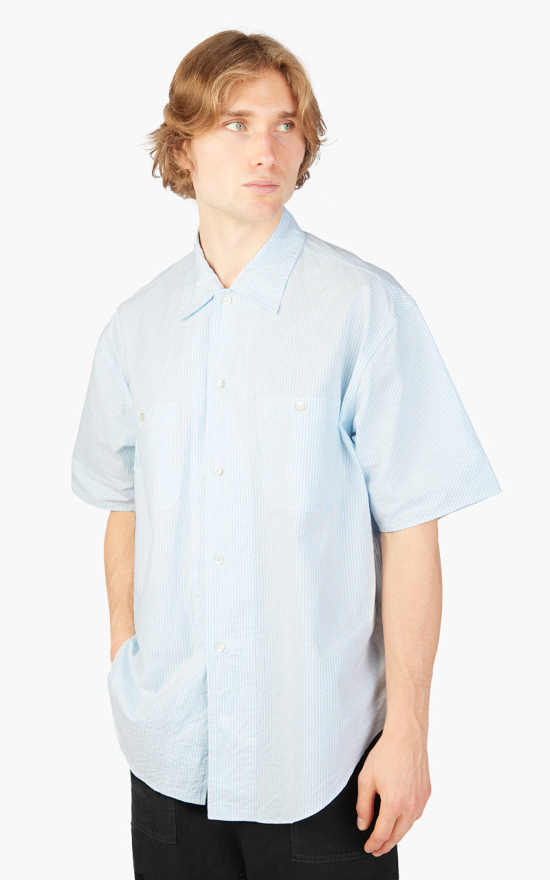 Markaware 'Marka' Work Shirt S/S Saxe Stripe