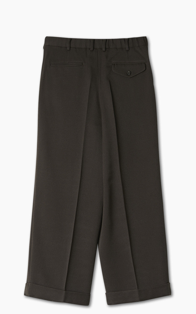 Markaware Pleated Wide Trousers Dark Brown