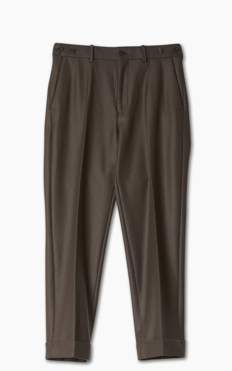 Markaware Flat Tapered Trousers Brown