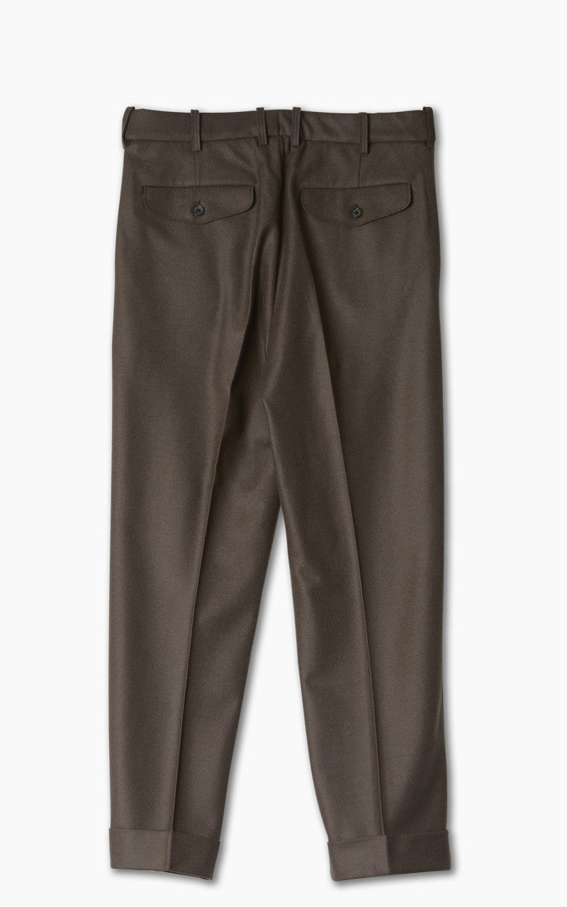 Markaware Flat Tapered Trousers Brown