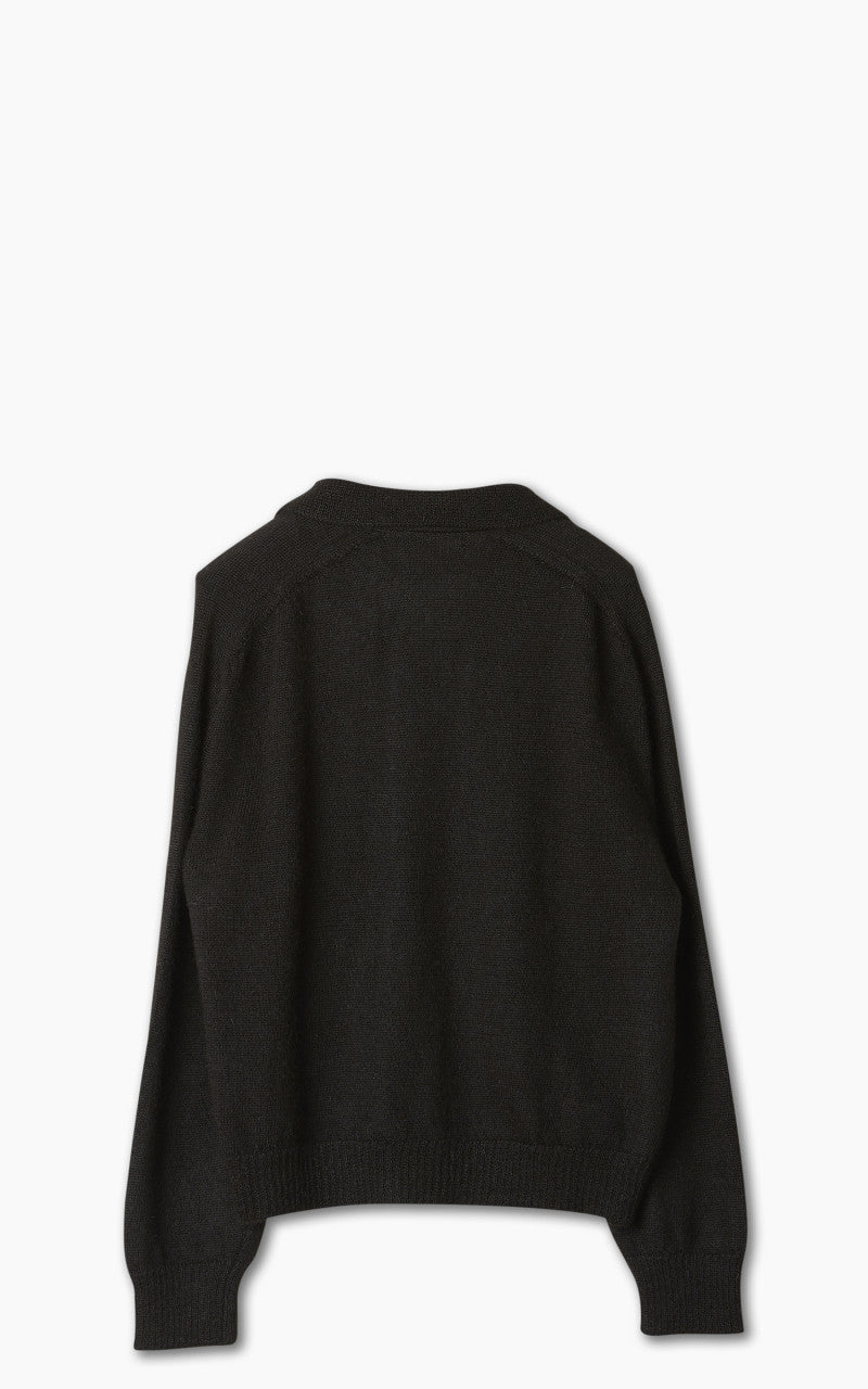 Markaware Polo Collar Cardigan Natural Black