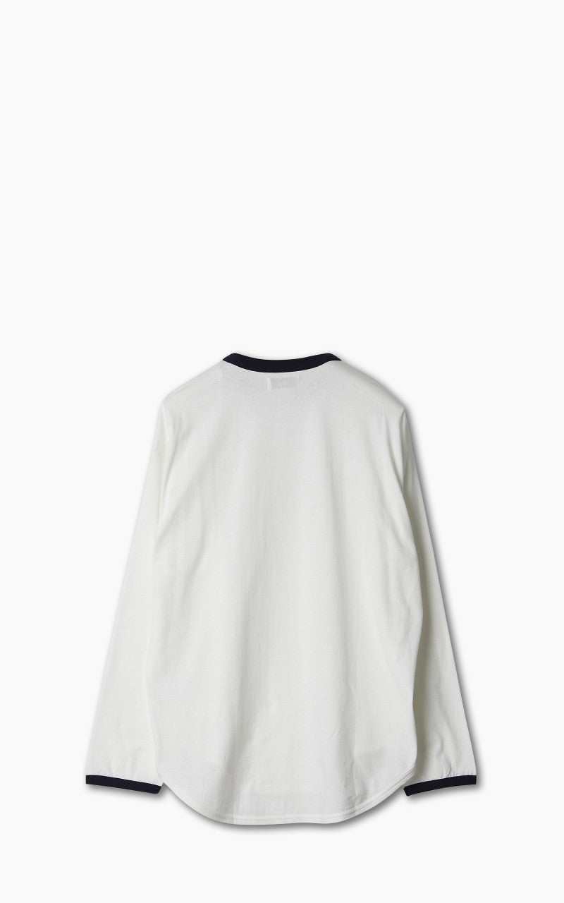 Markaware 'Marka' Ringer Baseball Tee L/S White