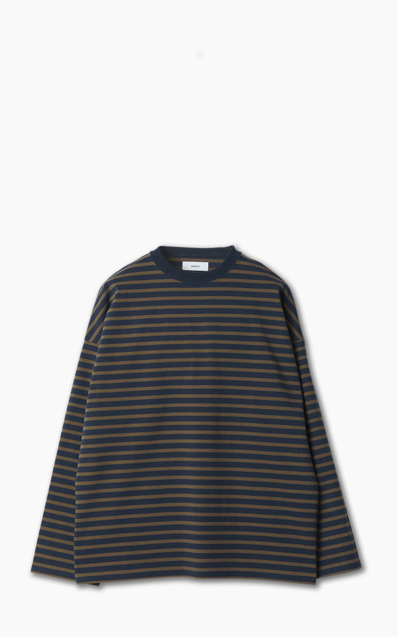 Markaware 'Marka' Oversize Tee L/S Navy/Brown
