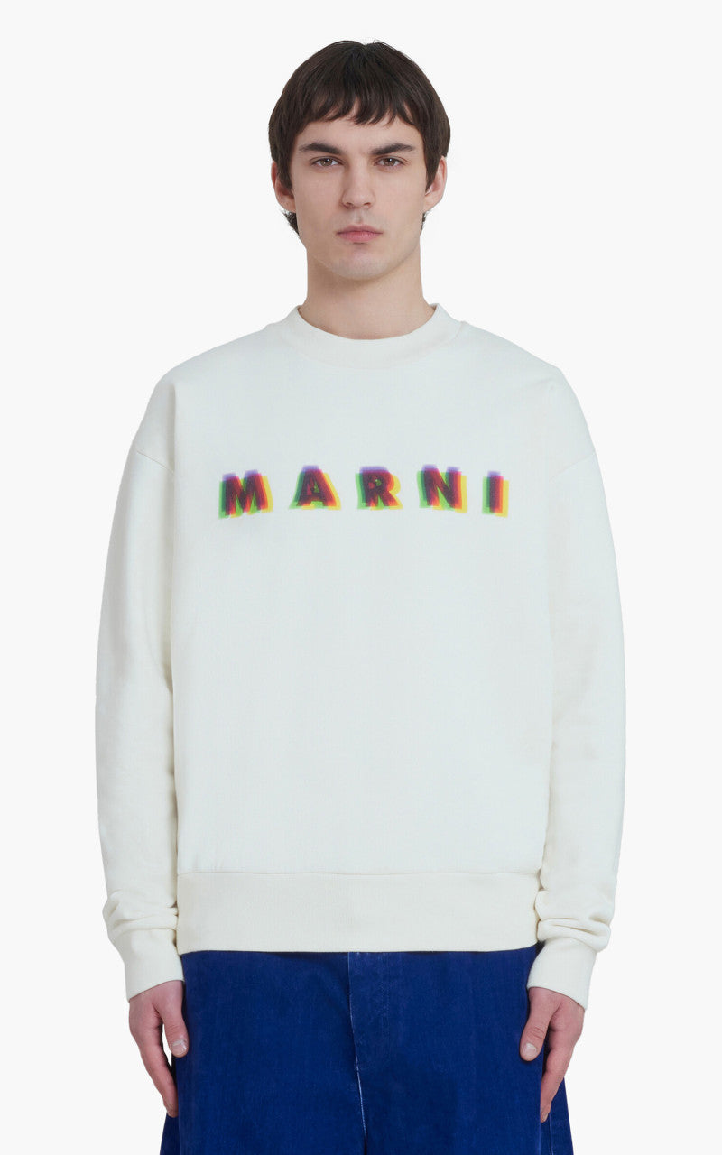 Marni Logo Sweatshirt White