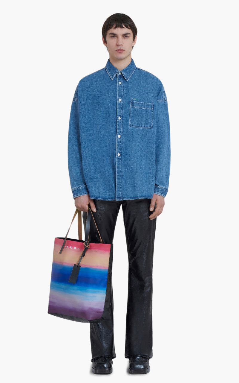 Marni Tribeca Shopping Bag Dark Side Of The Moon Print