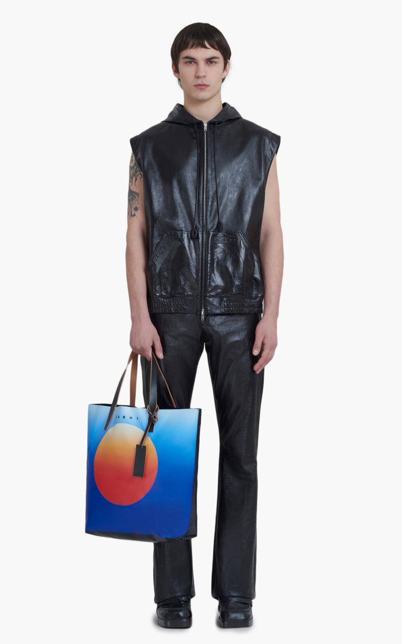 Marni Tribeca Shopping Bag Sunrise Print