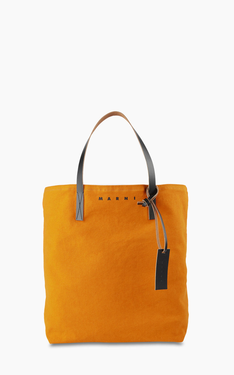 Marni Tote N/S Bag Flocked Denim Red