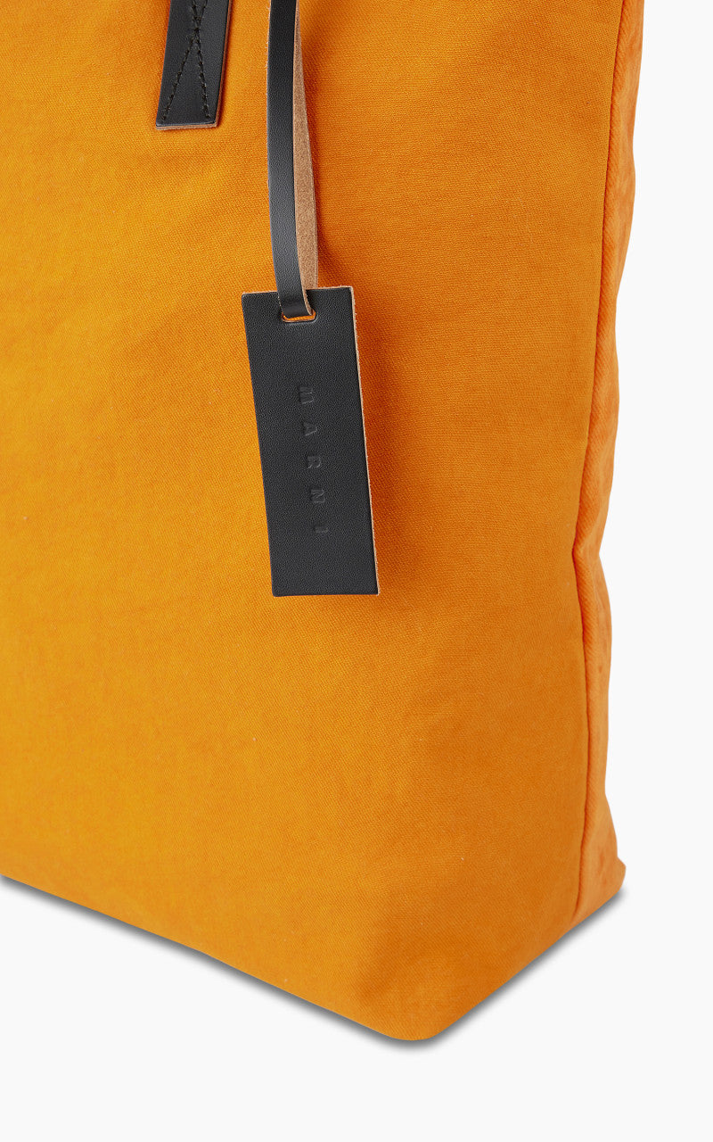 Marni Tote N/S Bag Flocked Denim Red