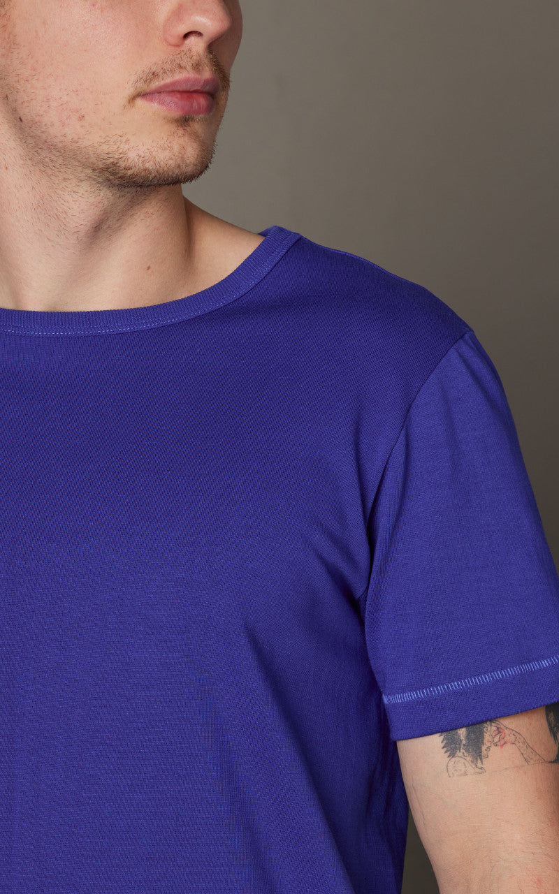 Merz b. Schwanen 215 Heavyweight Crew Neck Tee Vintage Blue