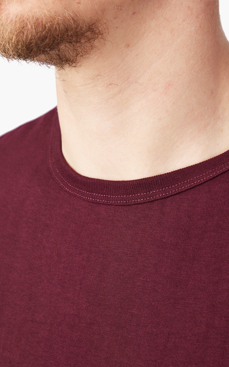 Merz b. Schwanen 215 Heavyweight Crew Neck Tee Ruby Red