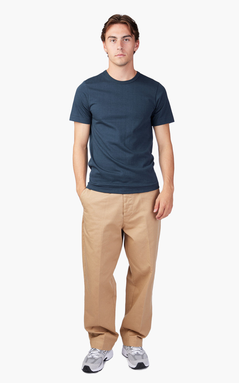 Merz b. Schwanen 1950s Crew Neck Tee Mineral Blue