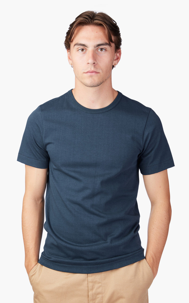 Merz b. Schwanen 1950s Crew Neck Tee Mineral Blue