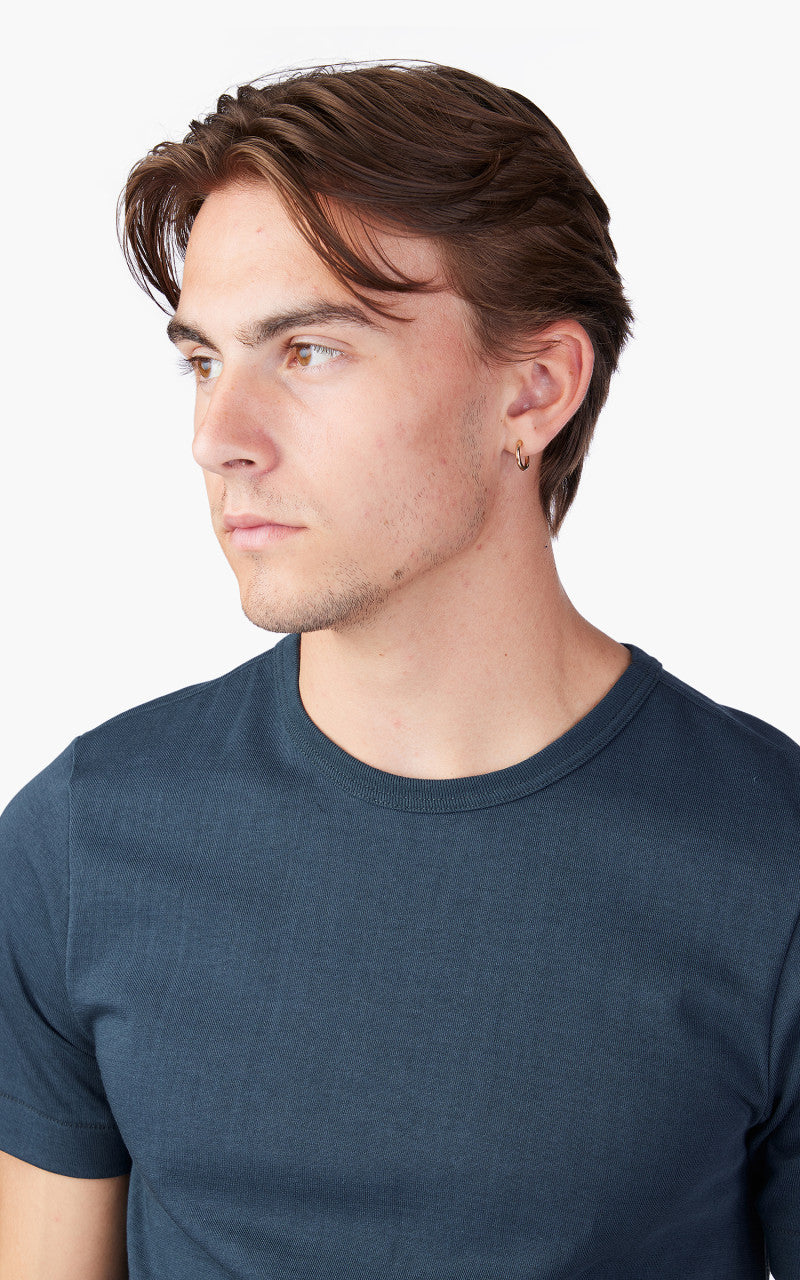 Merz b. Schwanen 1950s Crew Neck Tee Mineral Blue