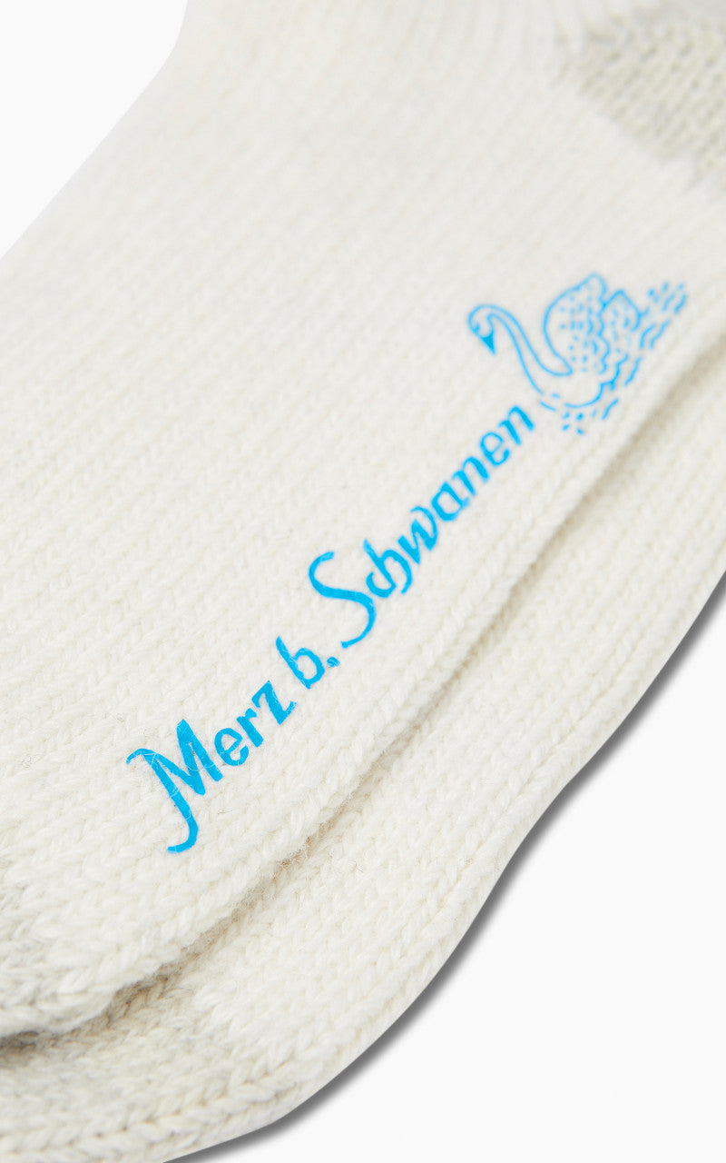 Merz b. Schwanen RW04 Socks Recycled Wool Nature/Charcoal