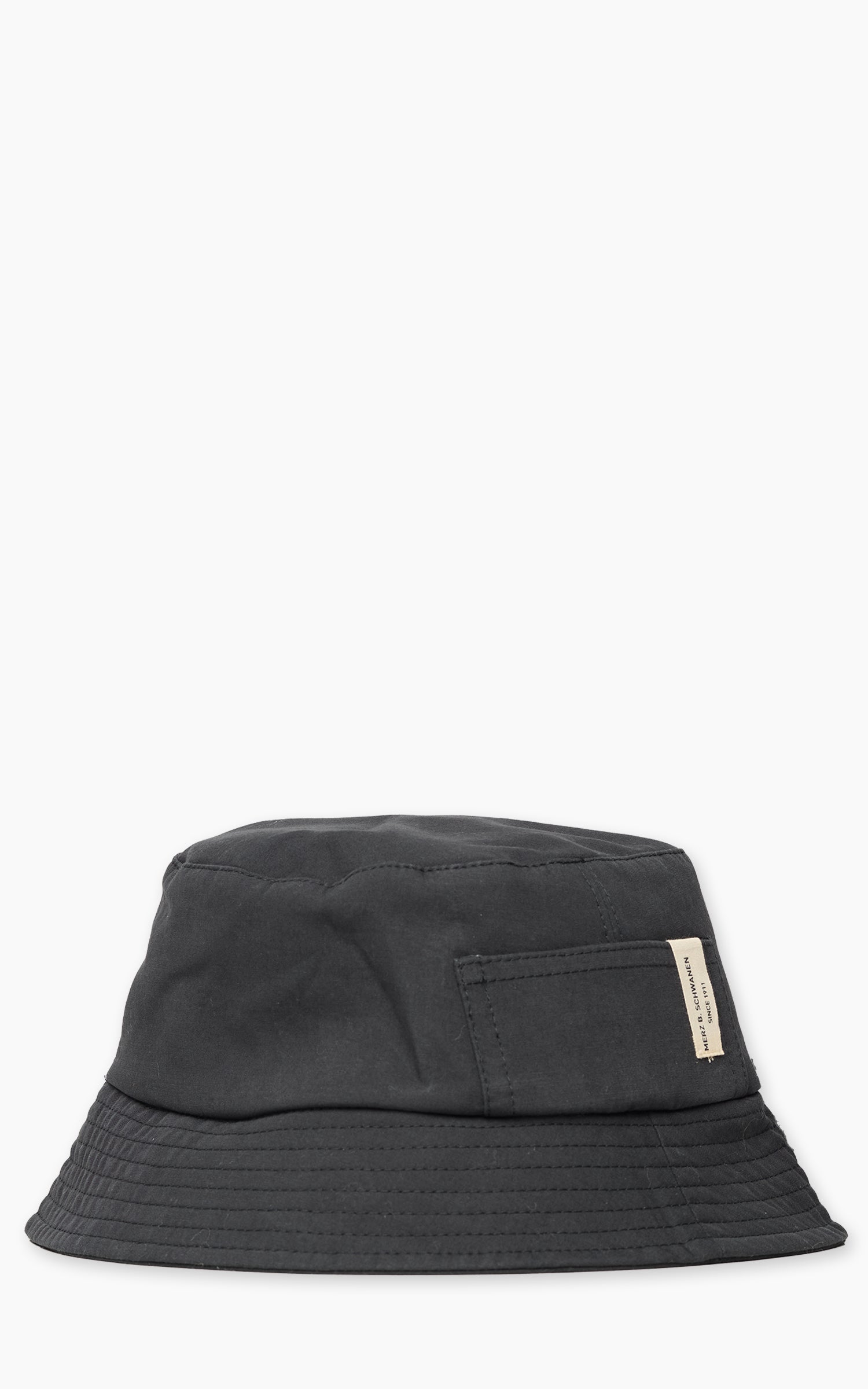 Merz b. Schwanen BH03 Cotton Poplin Bucket Hat Charcoal
