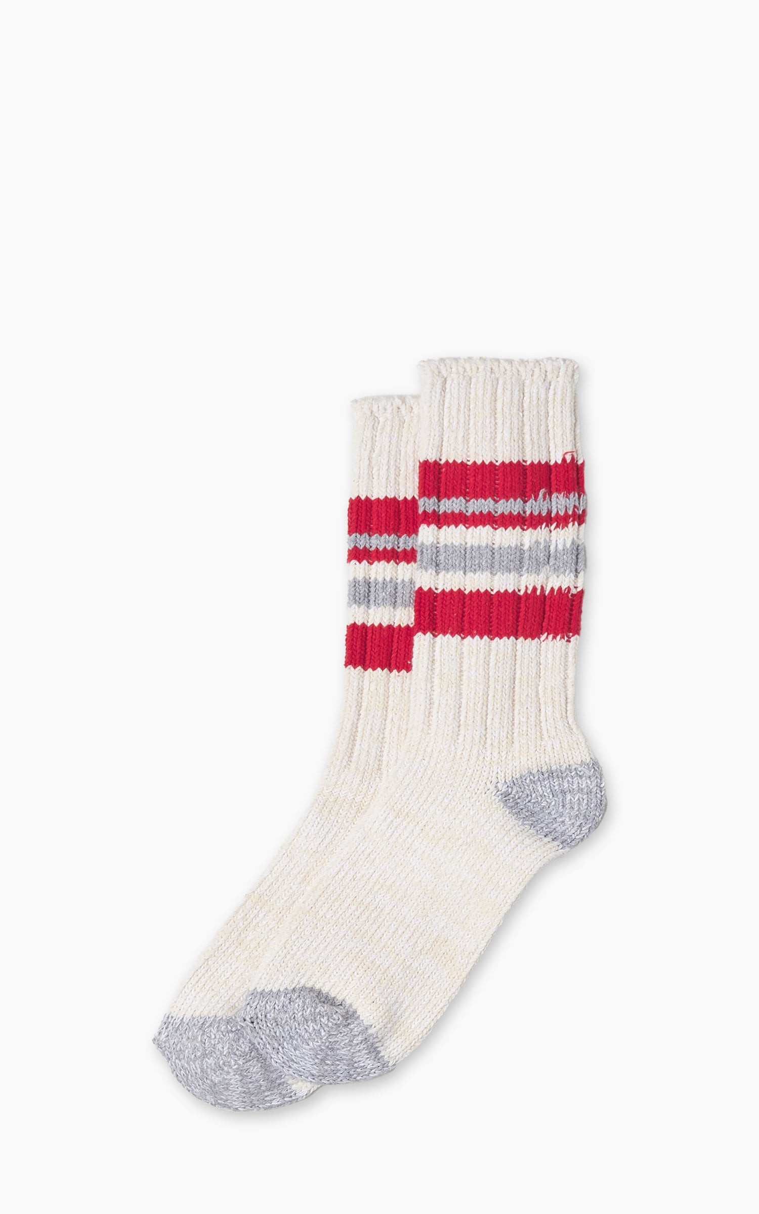 Merz b. Schwanen GS02 Socks Recycled Cotton Nature/Red