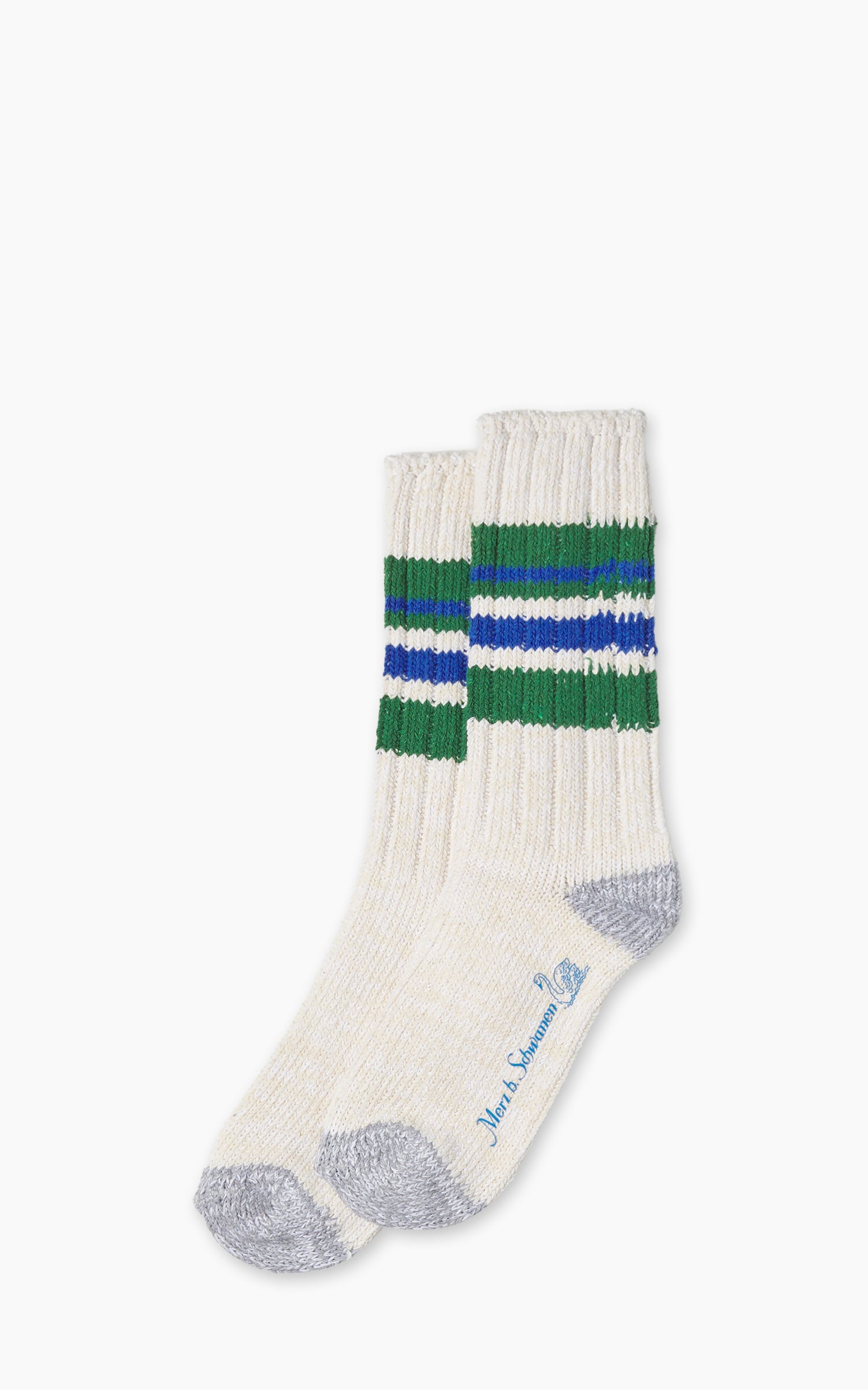Merz b. Schwanen GS02 Socks Recycled Cotton Nature/Grass