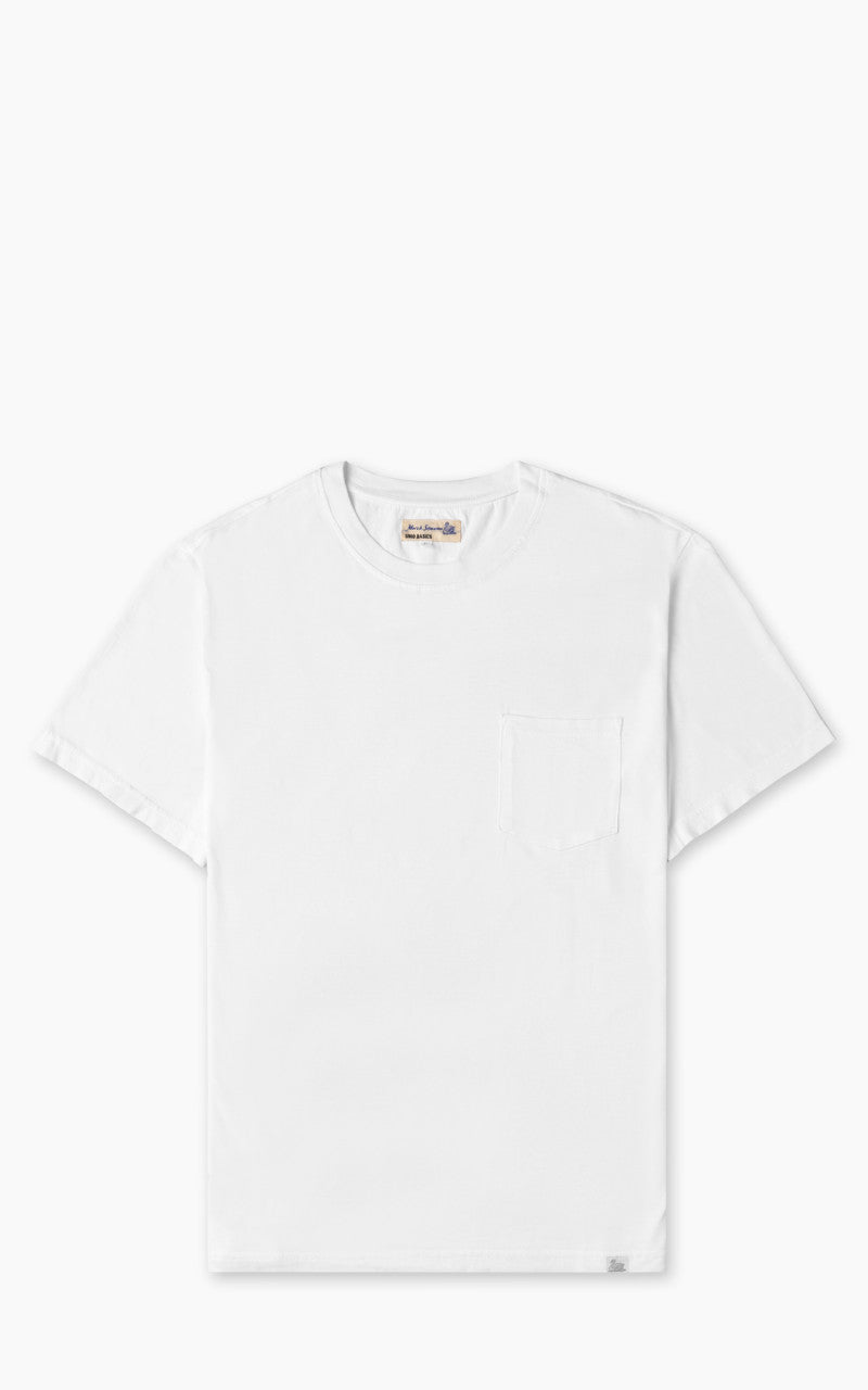 Merz b. Schwanen CTP01 Crew Neck Pocket Tee White