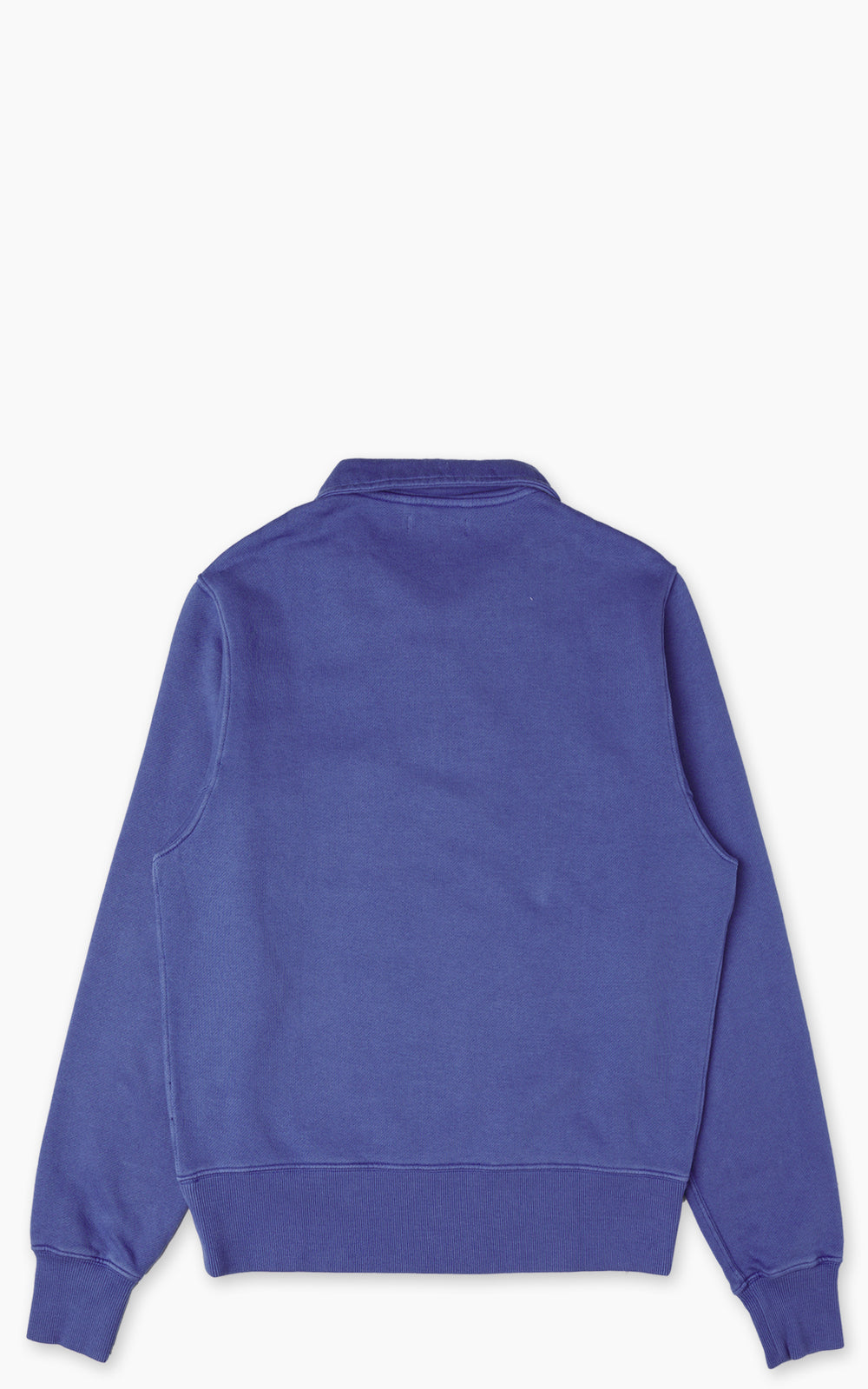 Merz b. Schwanen ZIPC01 Zip Collar Sweatshirt Washed Blue
