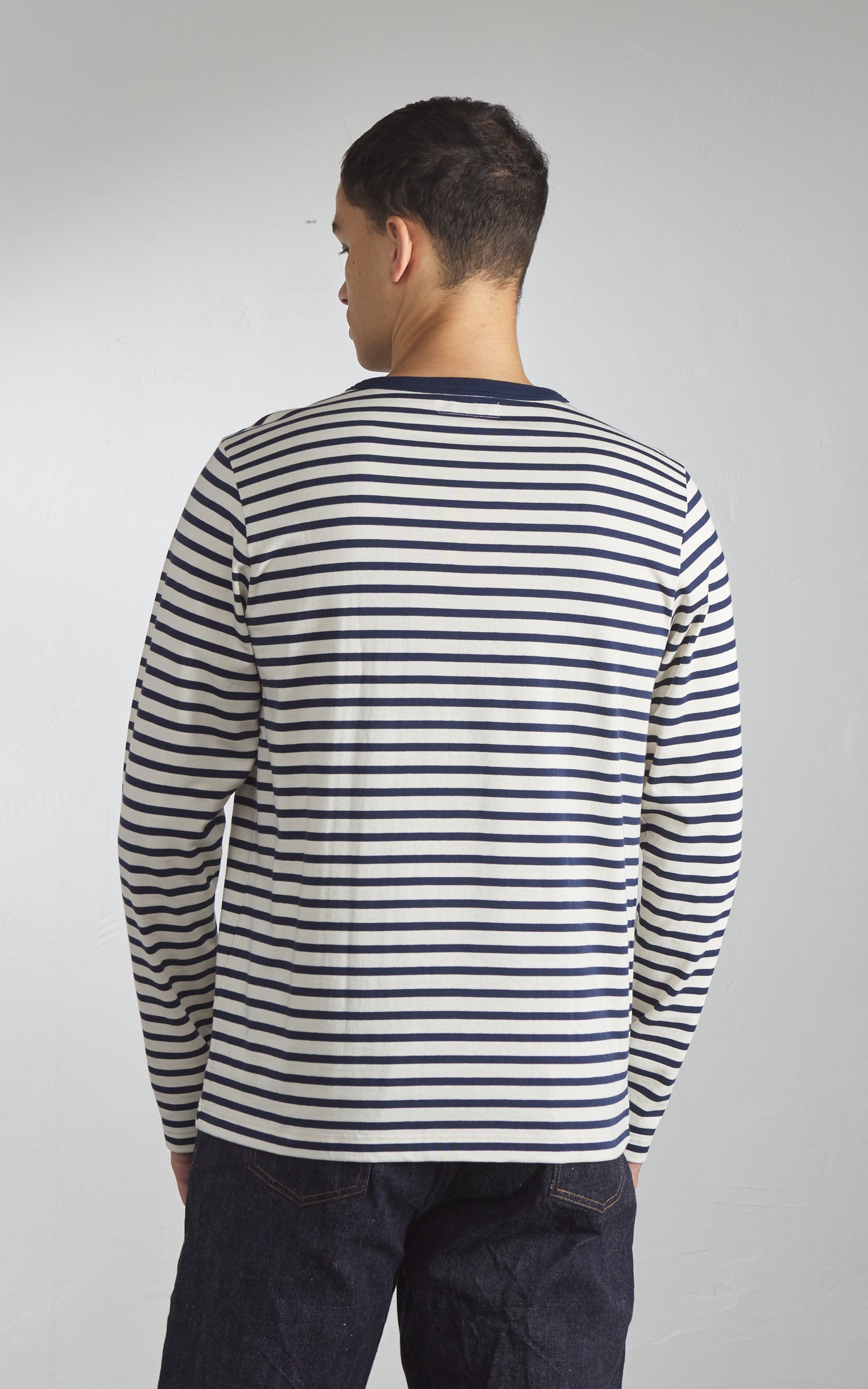 Merz b. Schwanen 2M18 Loopwheeled Longsleeve T-Shirt Ink/Nature