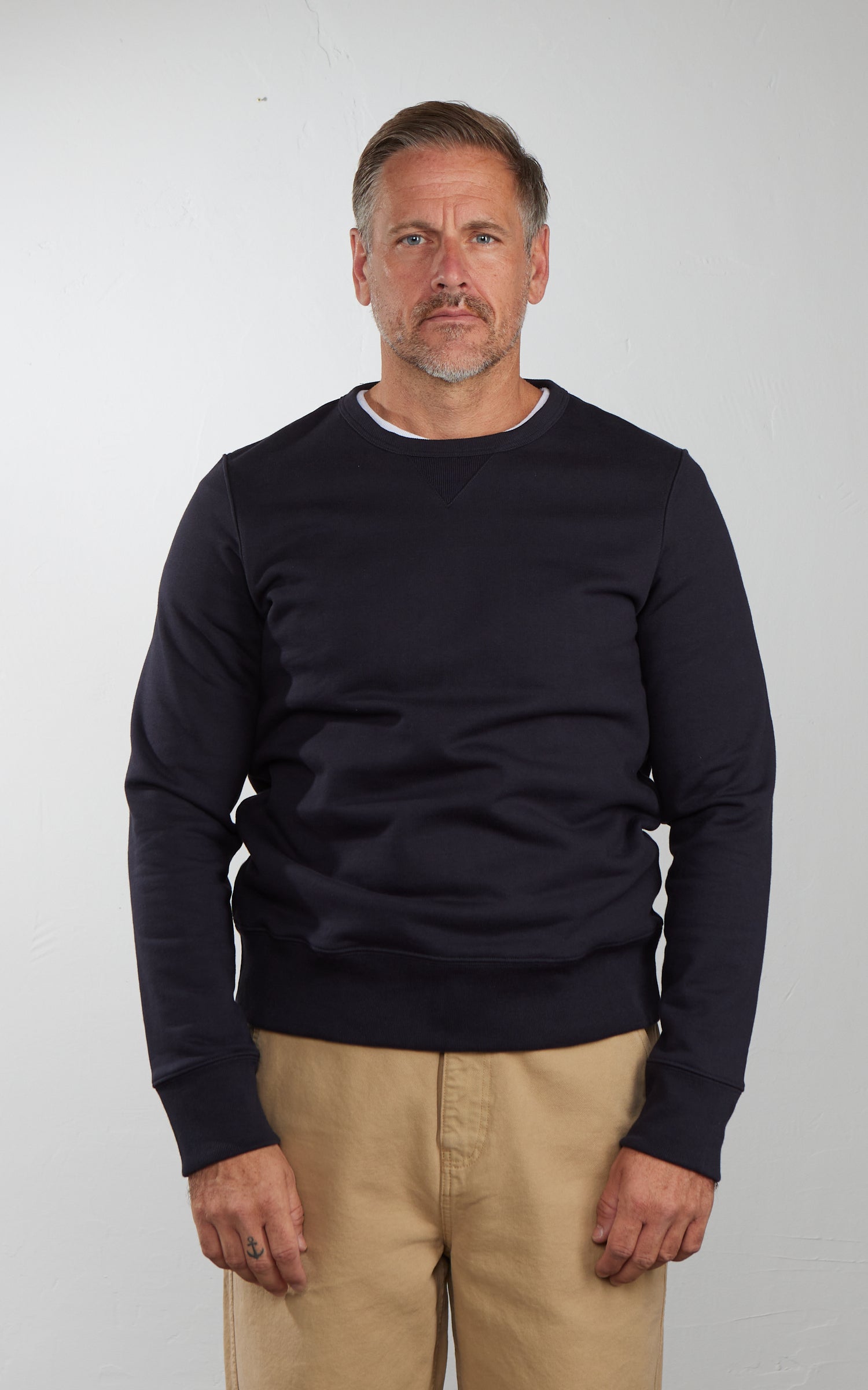 Merz b. Schwanen 3S48 Heavy Sweatshirt Dark Navy