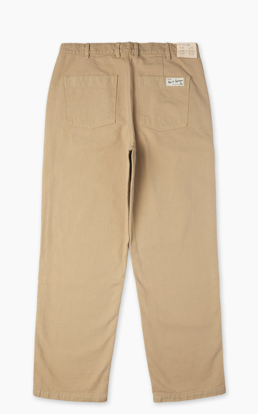 Merz b. Schwanen BERLIN01 Cotton Canvas Straight Leg Pants Khaki