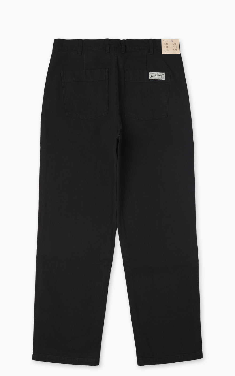 Merz b. Schwanen BERLIN01 Cotton Canvas Straight Leg Pants Deep Black