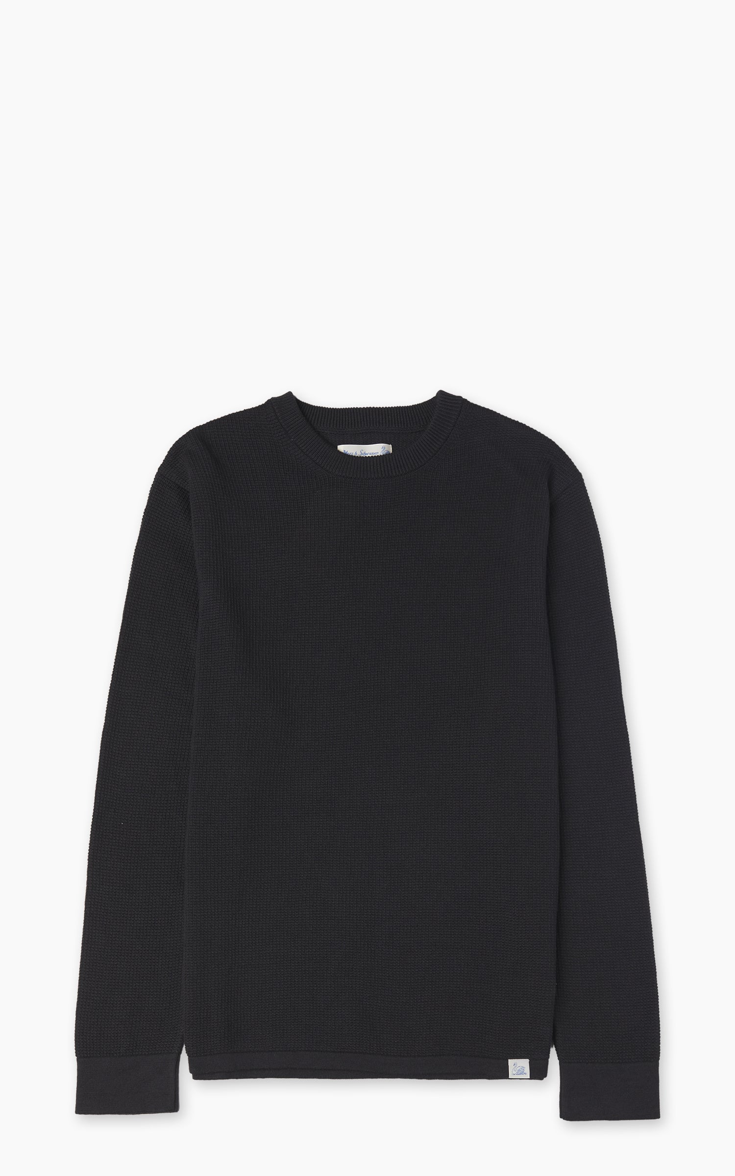 Merz b. Schwanen EASYKNIT01 Lightweight Waffle Knit Sweater Charcoal
