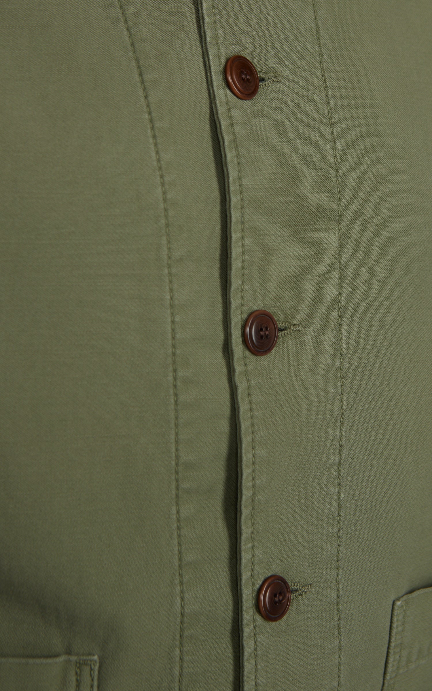 Merz b. Schwanen JKT08SC Sateen Canvas Cropped Workers Jacket Army