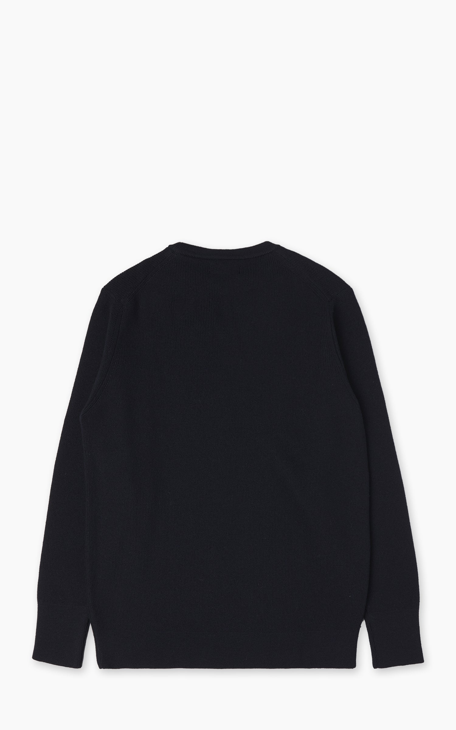 Merz b. Schwanen MWCC03 Classic Crew Merino Wool Pullover Dark Navy