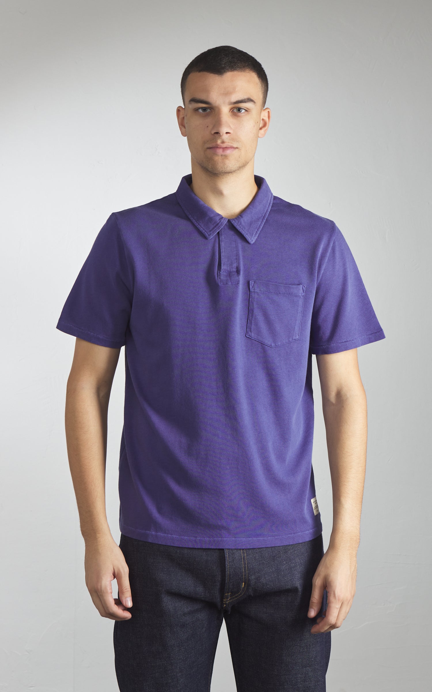 Merz b. Schwanen PLP04 Polo Shirt Purple Blue
