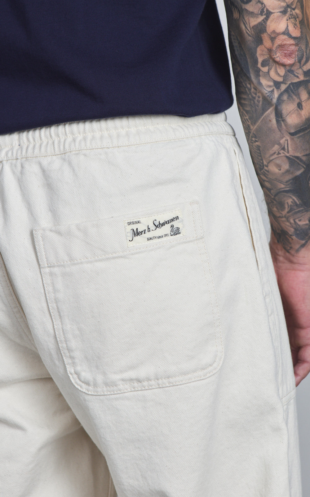 Merz b. Schwanen PANTS05 Broken Twill Drawstring Pants Nature