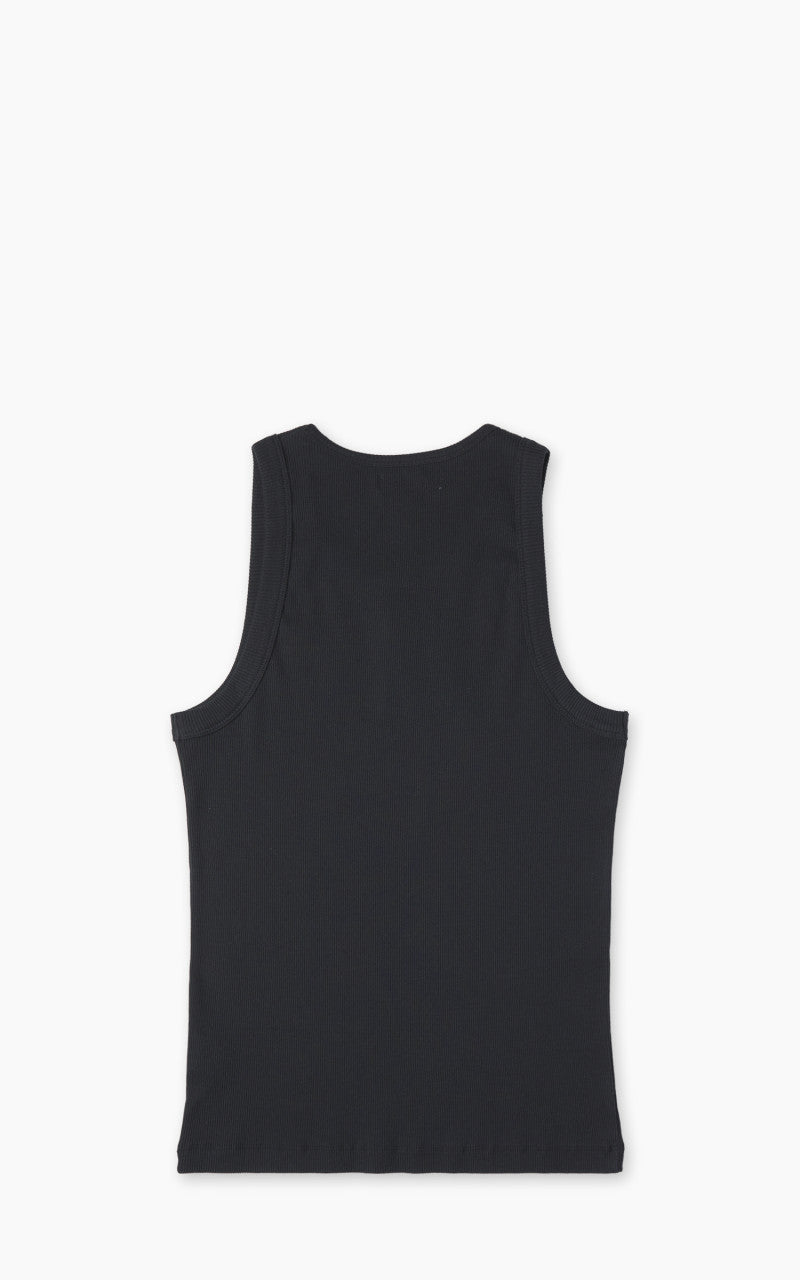 Merz b. Schwanen RIBTANK01 Ribbed Tank Top Charcoal