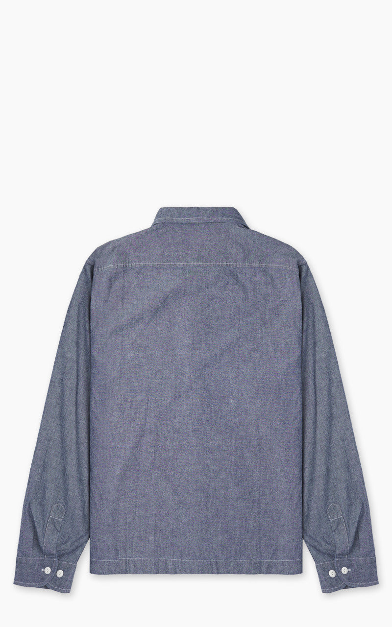 Merz b. Schwanen SHIRT06CH Chambray Shirt Denim Blue