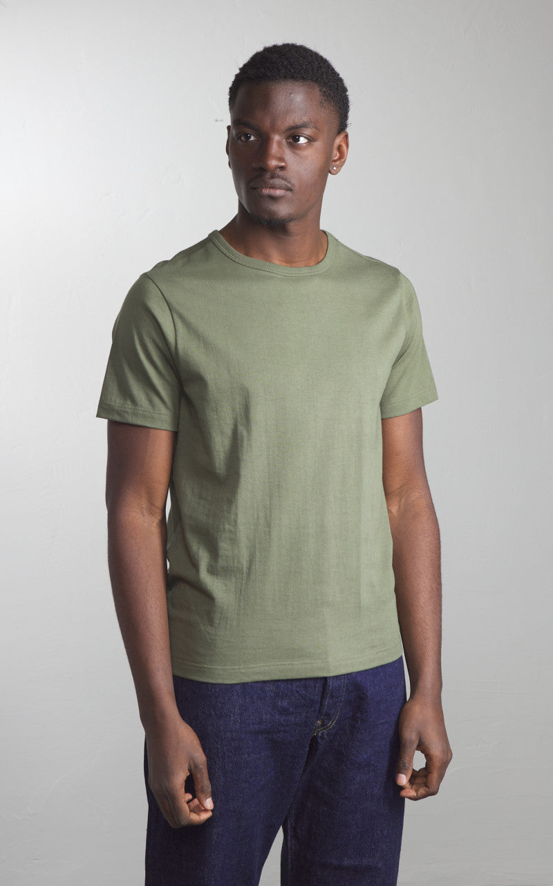 Merz b. Schwanen 1950s Crew Neck Tee Army