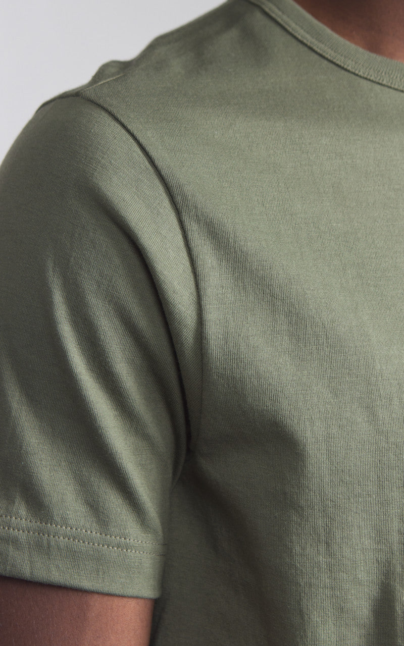 Merz b. Schwanen 1950s Crew Neck Tee Army