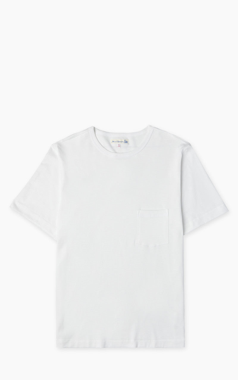 Merz b. Schwanen 2M15P Sturdy Jersey Pocket T-Shirt White