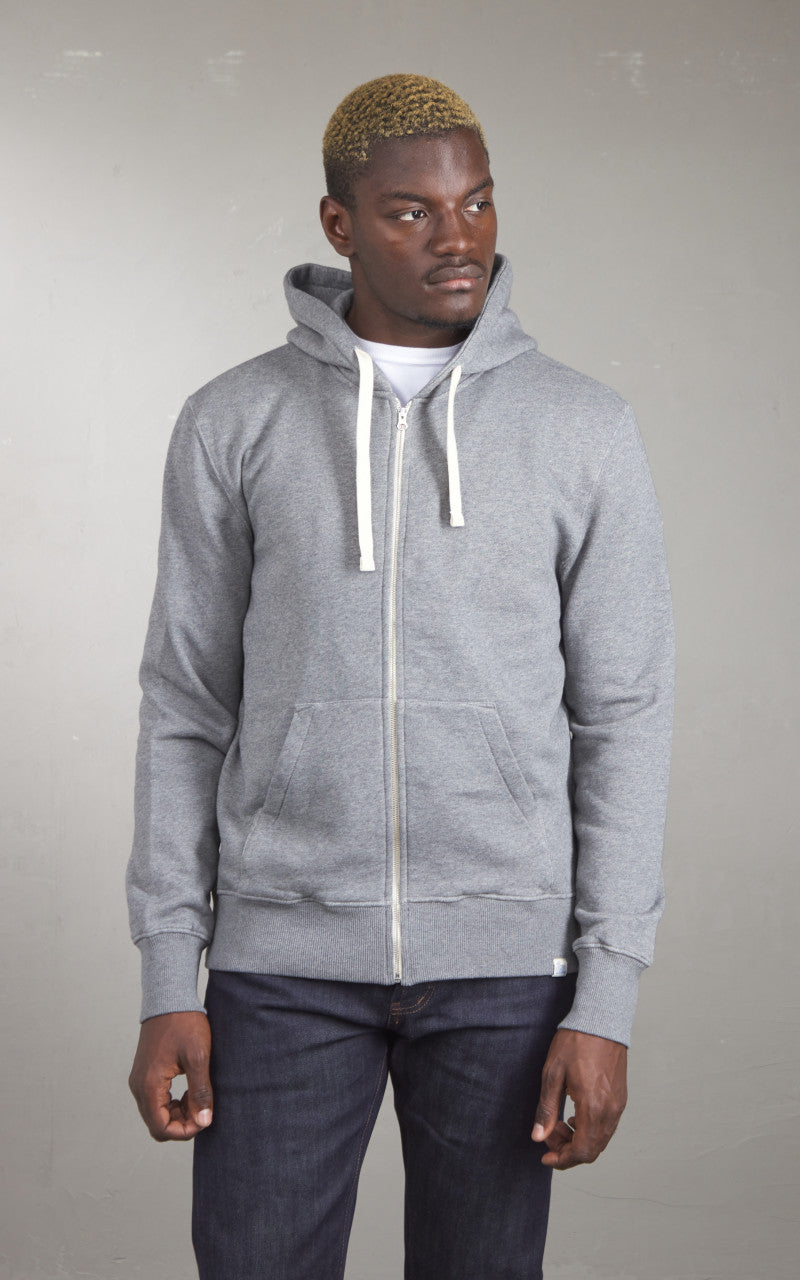 Merz b. Schwanen HDJKT02 Hooded Zip Jacket Grey Melange